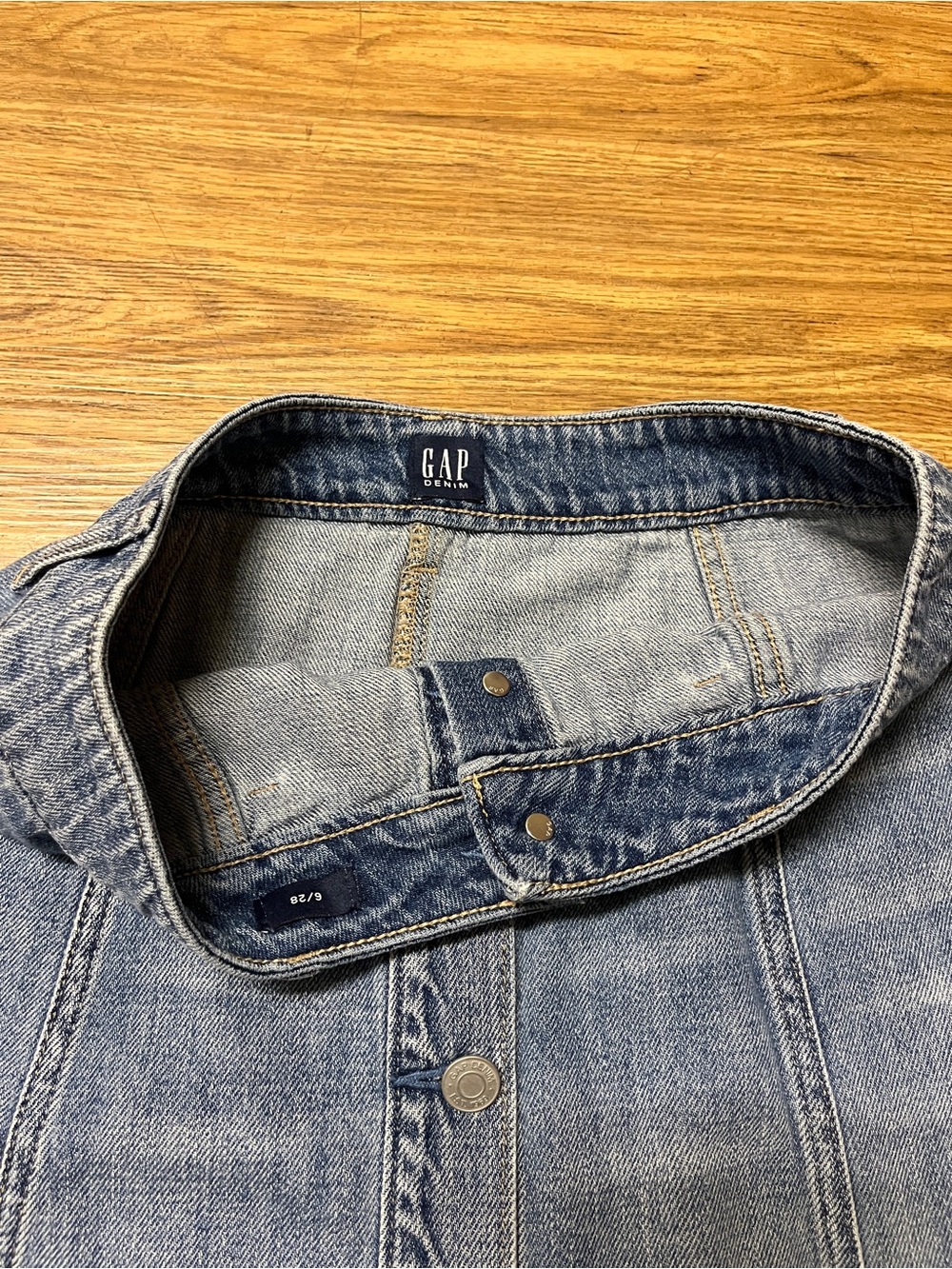 Gap Vintage Style Long Denim Skirt Button Front Size 6/28” Summer Festival - Picture 2 of 9